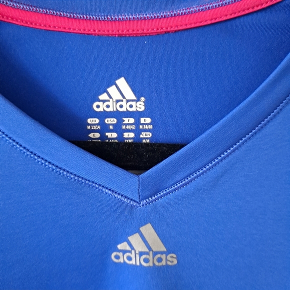 Adidas Blue V-Neck shirt - Picture 4 of 6